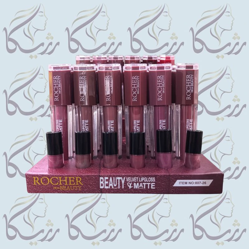رژ لب مایع مات روچر بیوتی پوکه شش ضلعی (کد 26-807)